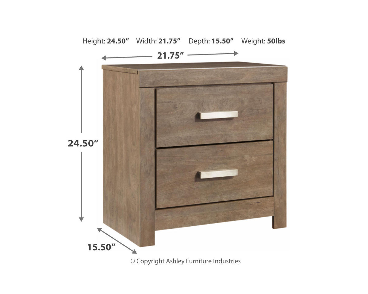 Gray 2 Drawer Nightstand N60973