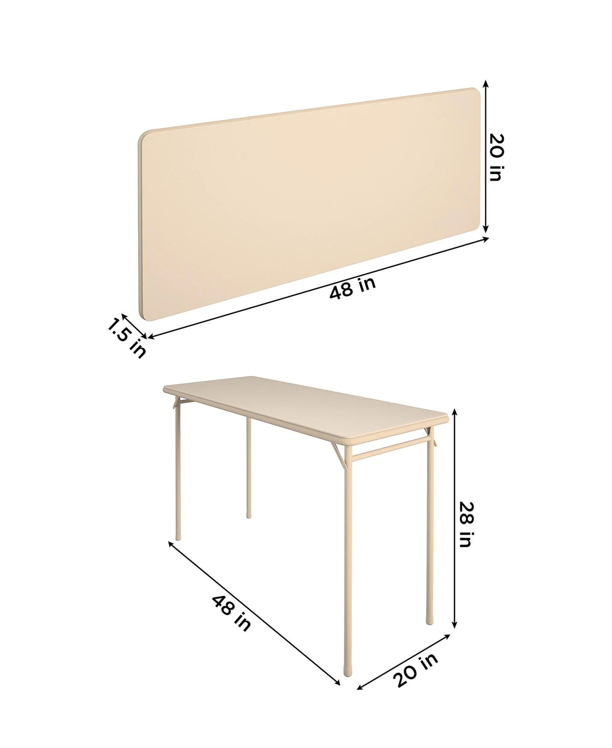 Vinyl Upholstered Steel Frame Folding Table B9079