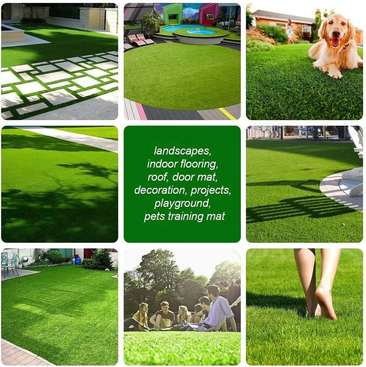 Artificial Grass Turf 12FTX26FT Synthetic Turf Mat X338877