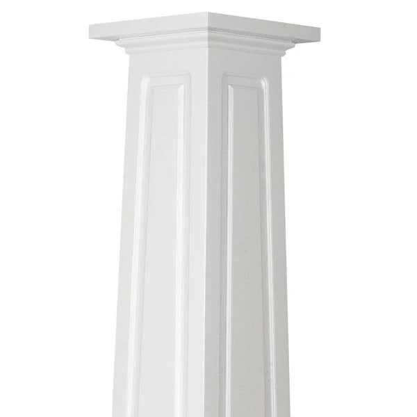 24x22W x 4&H Craftsman Square Tapered Raised Panel Column with Standard Capital & Base I781072