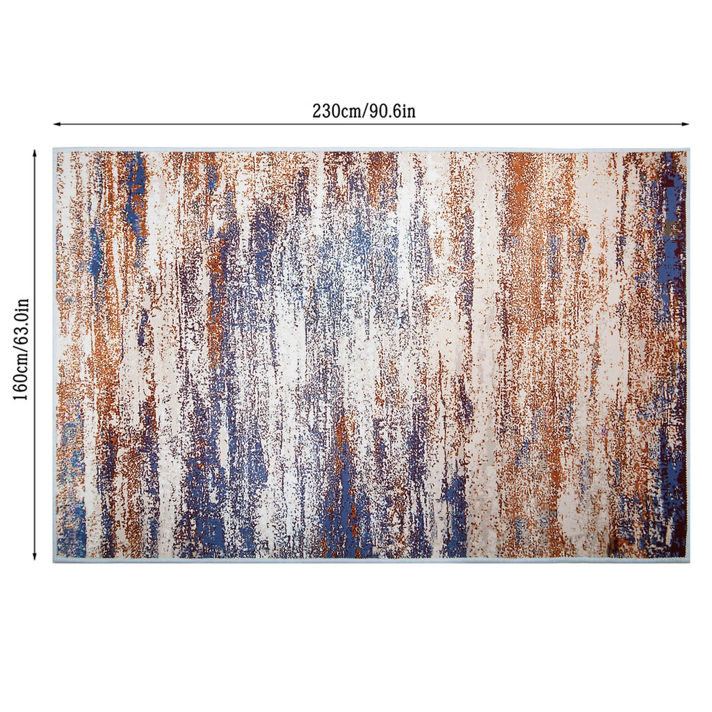 Abstract Faded Boho Vintage Diamond Area Rug U25282