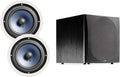 8-inch 2-way In-ceiling Speakers Set of 2 with 12-inch Powered Subwoofer F6094