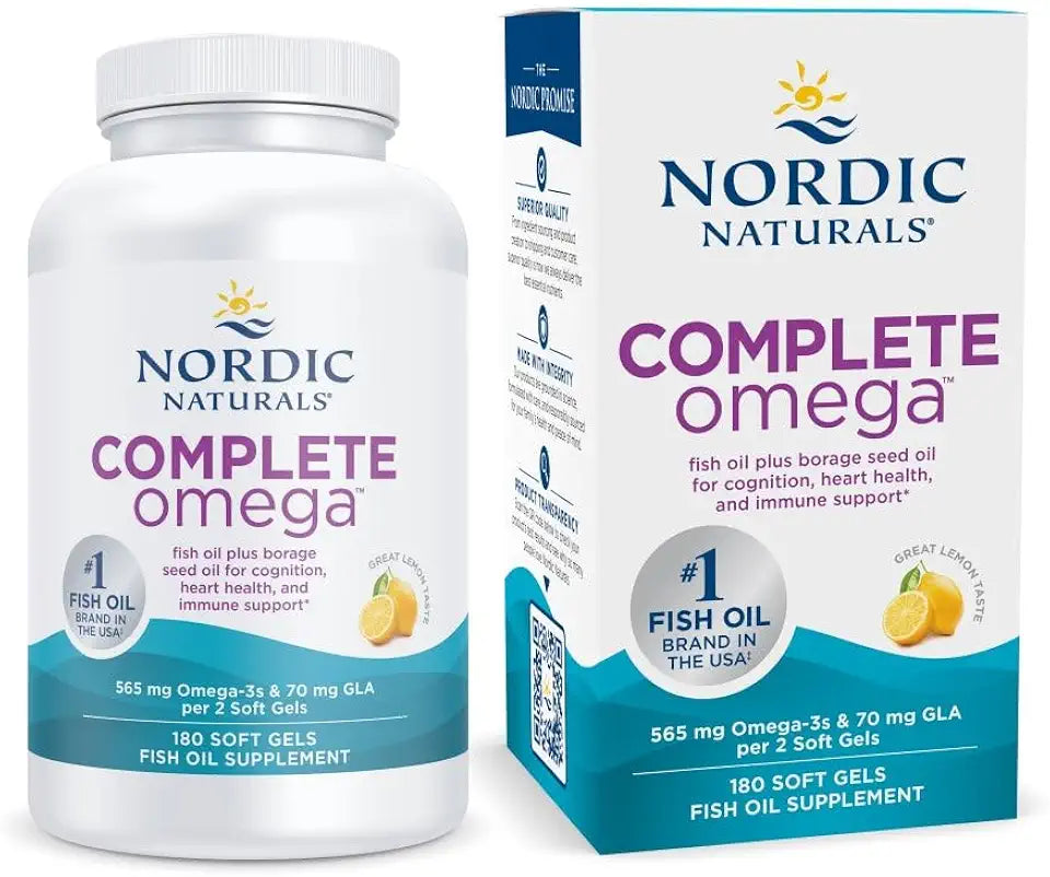 Lemon Flavor 180 Soft Gels 565 mg Omega-3 EPA & DHA with GLA V260