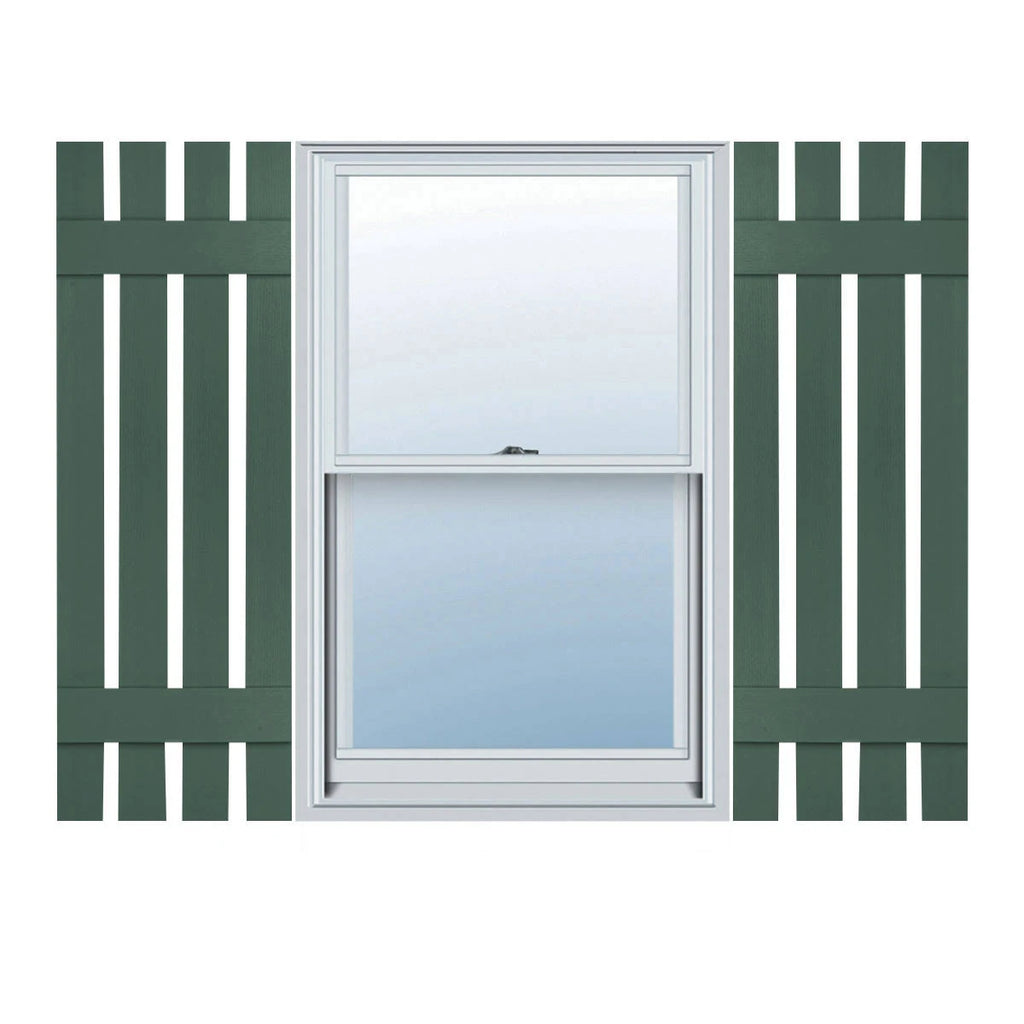 Forest Green Vinyl Board-n-Batten Shutters M717973