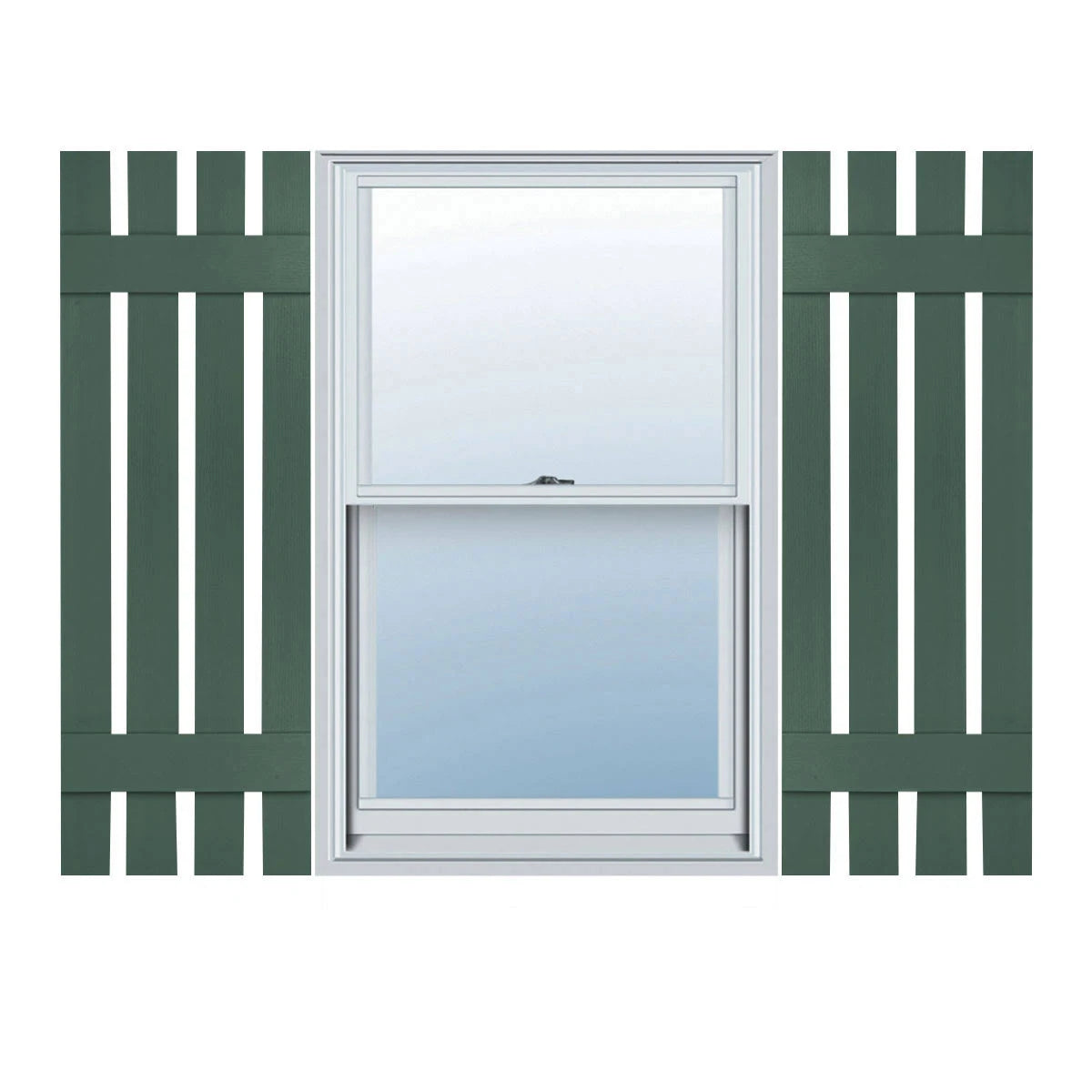Forest Green Vinyl Board-n-Batten Shutters M717973