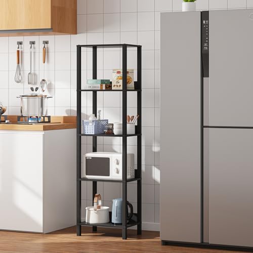 5-Tier Bookshelf with Anti-Fall Baffle S1306