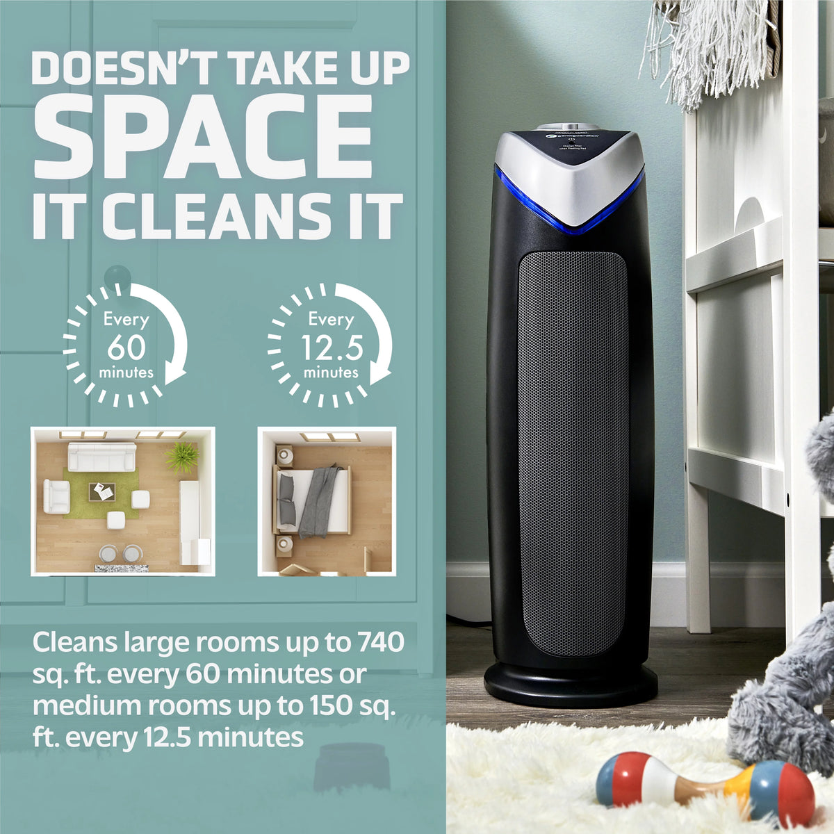HEPA Air Purifier with UV-C, Gray K1928