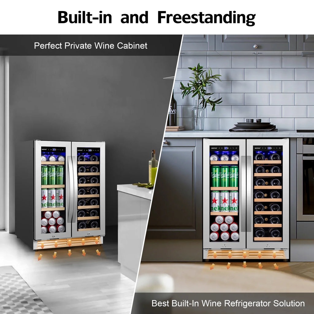 24 inch Dual Zone Wine and Beverage Refrigerator U94758
