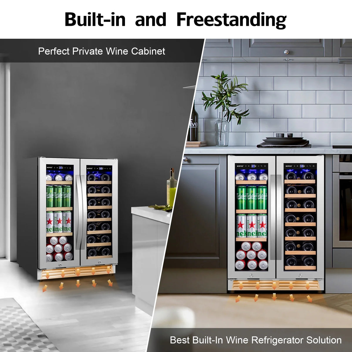 24 inch Dual Zone Wine and Beverage Refrigerator U94758