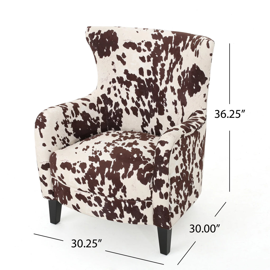 Milk Cow Velvet Club Chair S147218