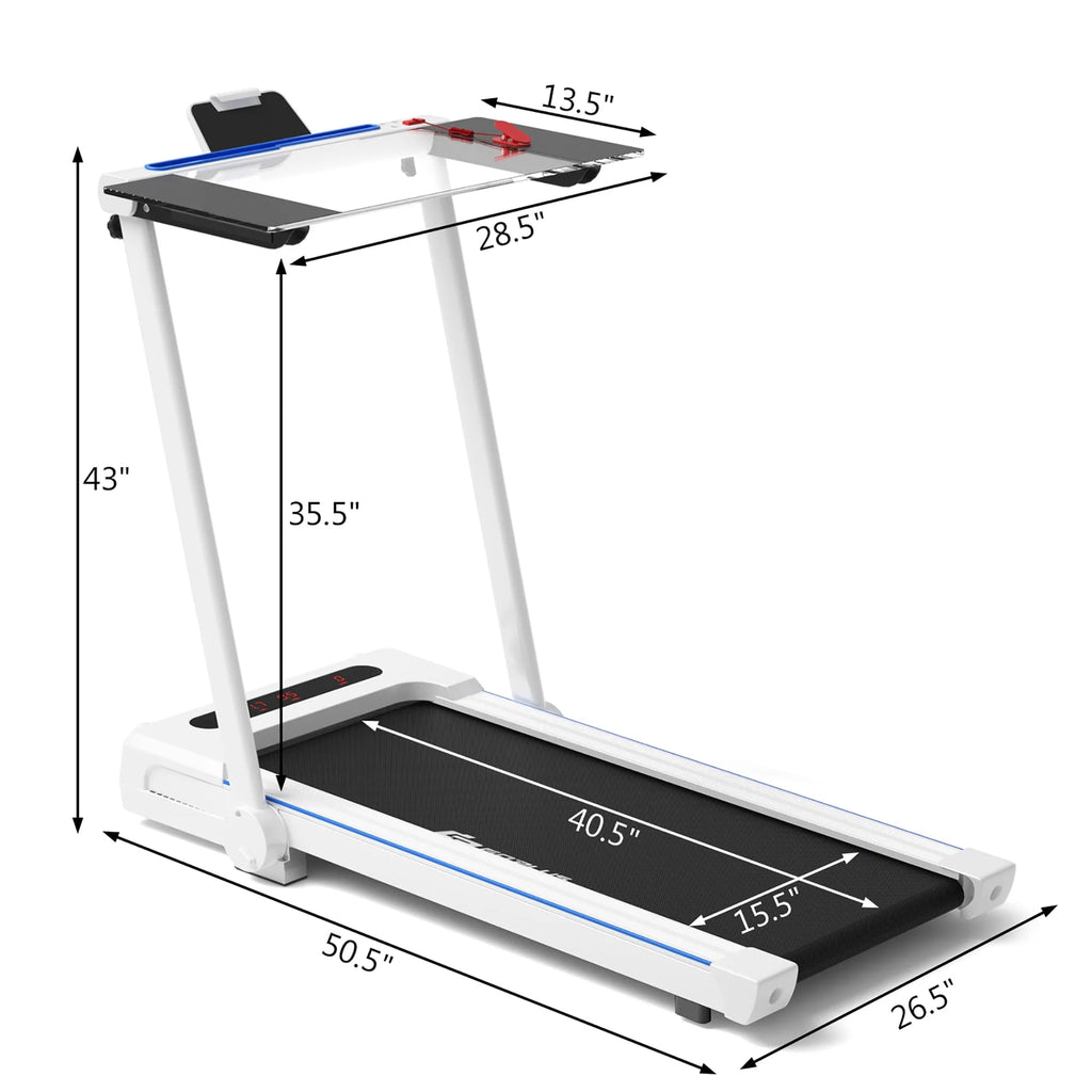 2.25HP 3-in-1 Folding Treadmill White P132