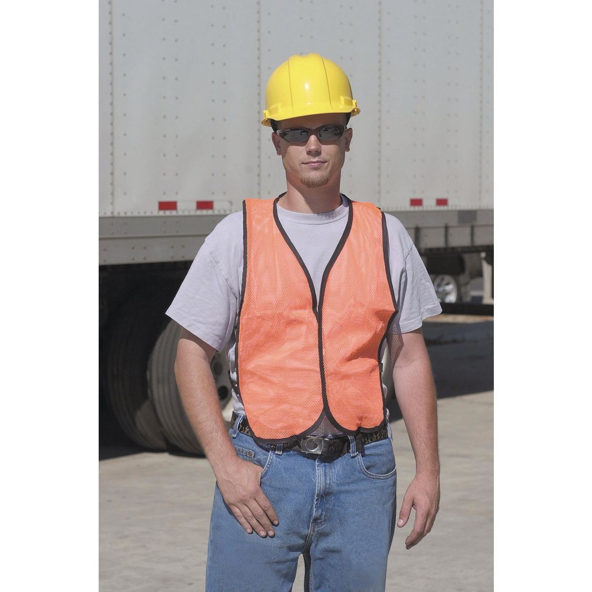 Orange High Visibility Safety Vest C253