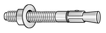 7x22 Stainless Steel Expansion Wedge Anchor, 1/2x22, Plain, 25pk M911