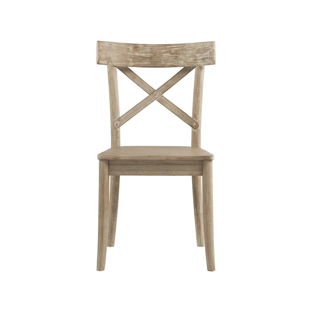 Wooden X-back Side Chair Set of 2 W558