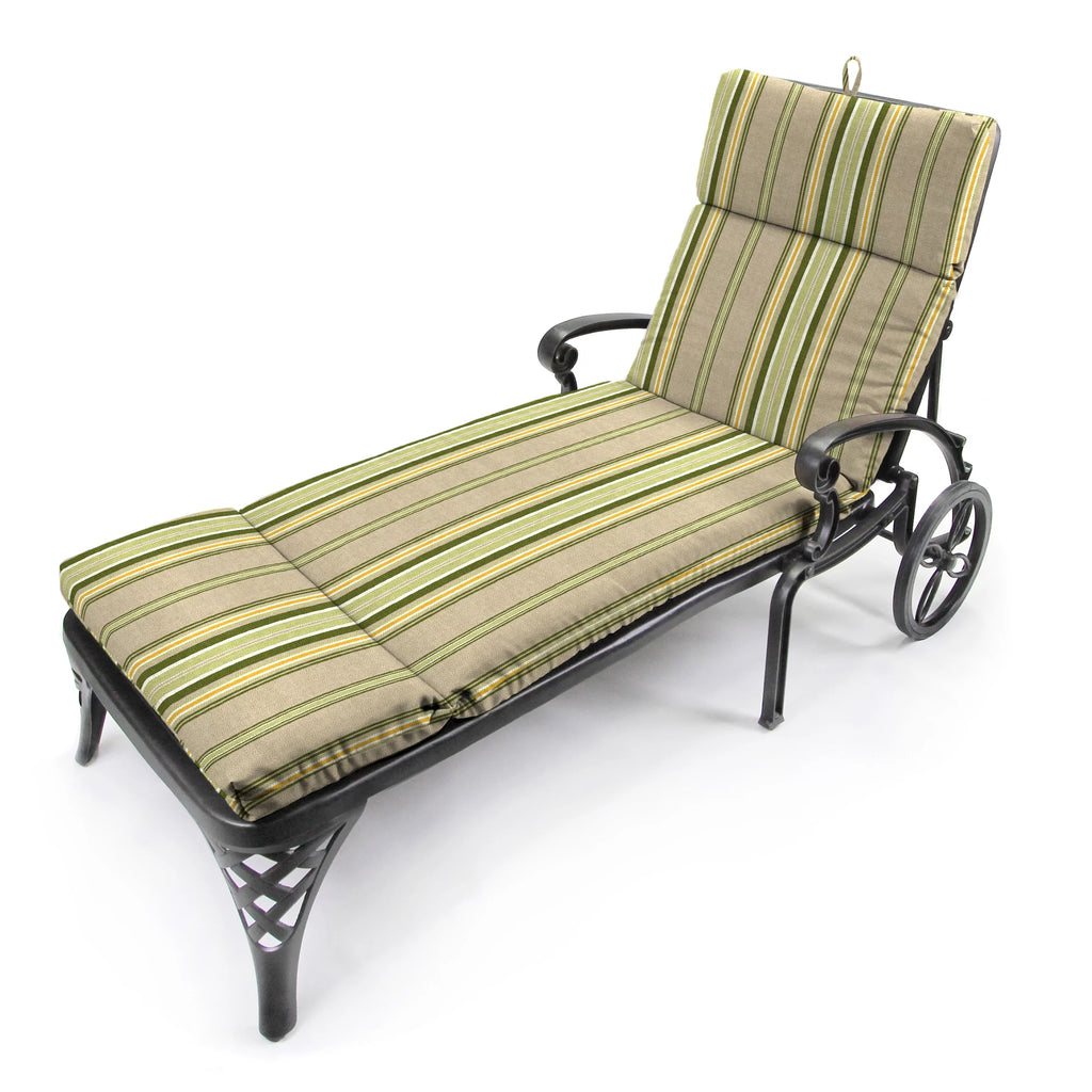 Multicolor Floral Rectangular Outdoor Chaise Lounge Cushion with Ties B912