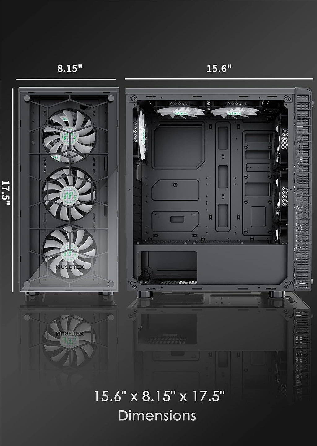 ATX PC Case with CPU Fan W447112