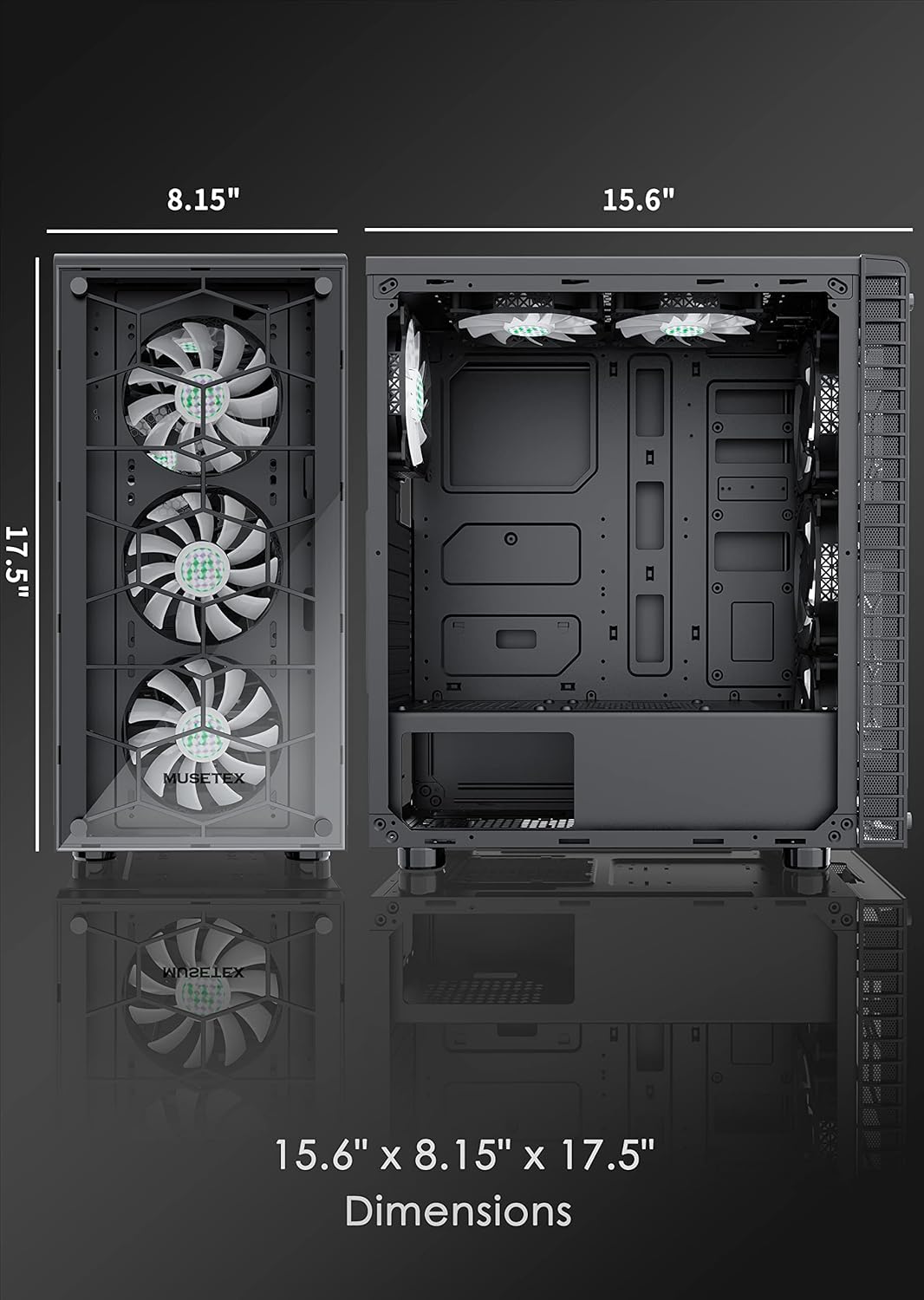 ATX PC Case with CPU Fan W447112