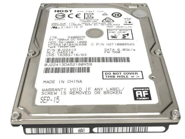 1TB 5400RPM SATA III 2.5x22 Laptop Hard Drive S981308