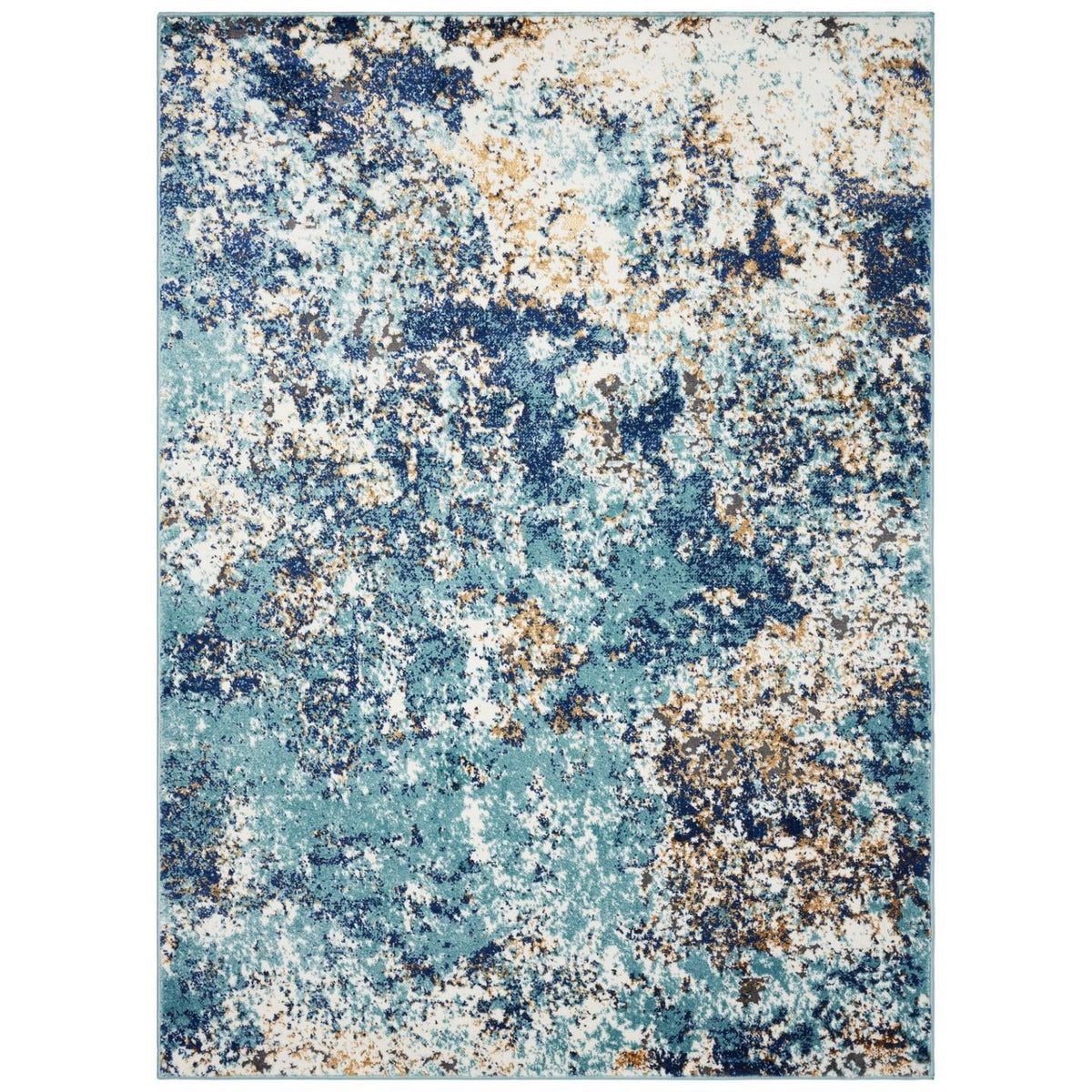 Modern Abstract Area Rug Blue 2x3 M921