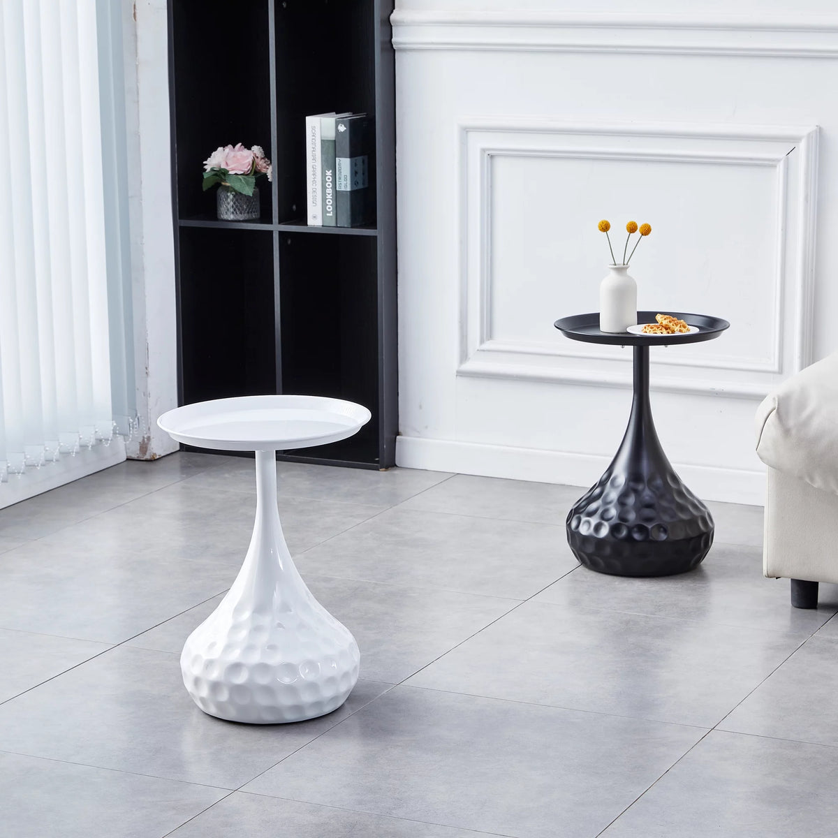 Black Metal Round Side Table Z428