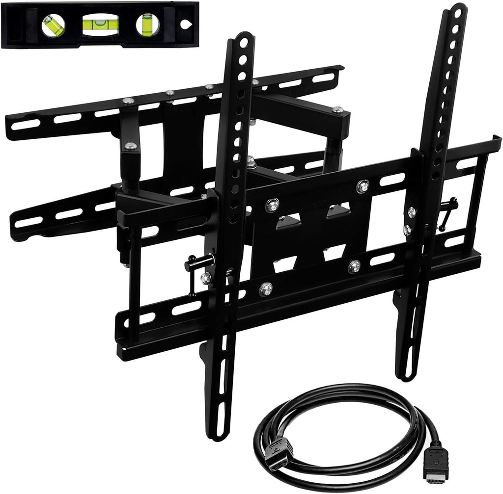 Articulating TV Wall Mount Corner Bracket, VESA 400 x 400, Dual Arm Full Motion, 115 Lbs Capacity, Black, Pack of 2 M29060