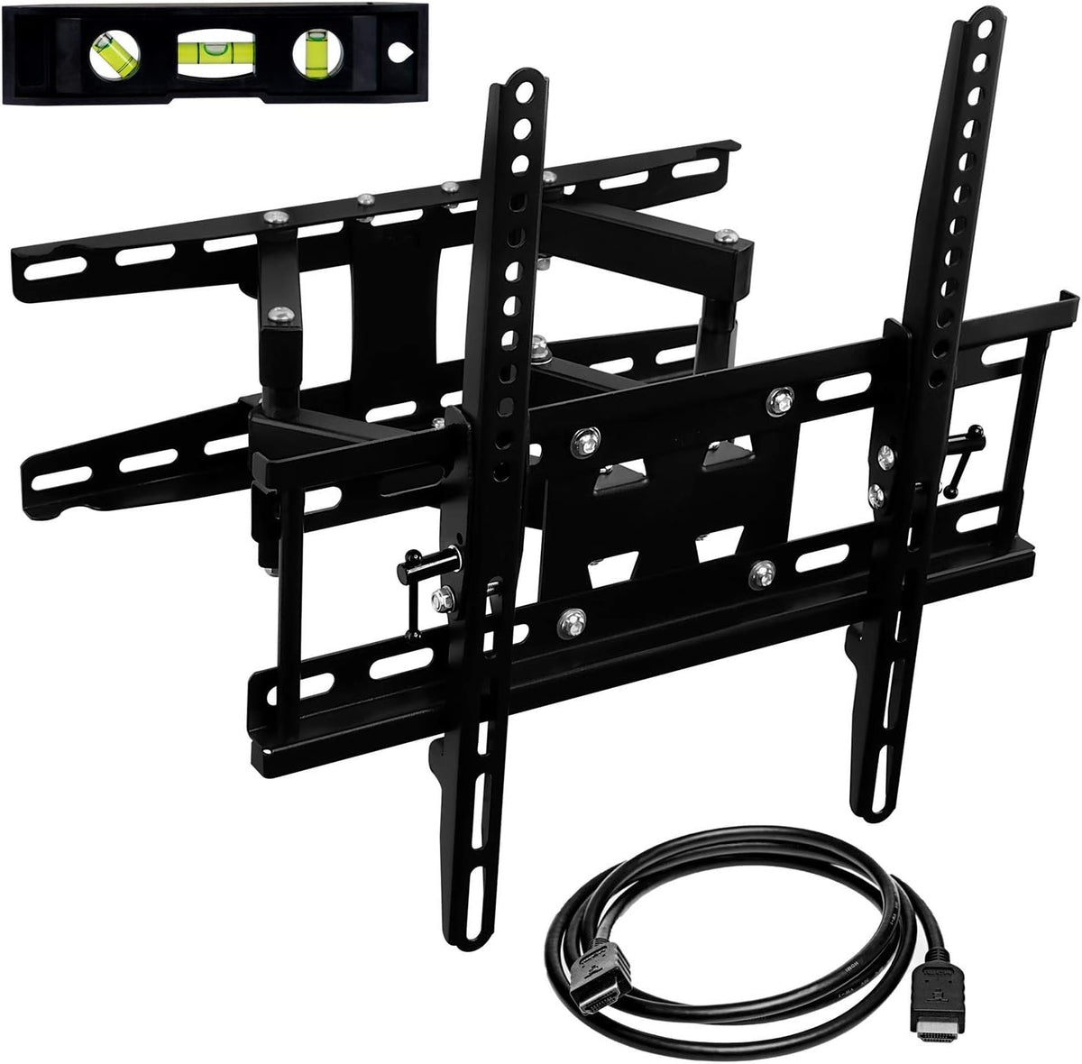 Articulating TV Wall Mount Corner Bracket, VESA 400 x 400, Dual Arm Full Motion, 115 Lbs Capacity, Black, Pack of 2 M29060