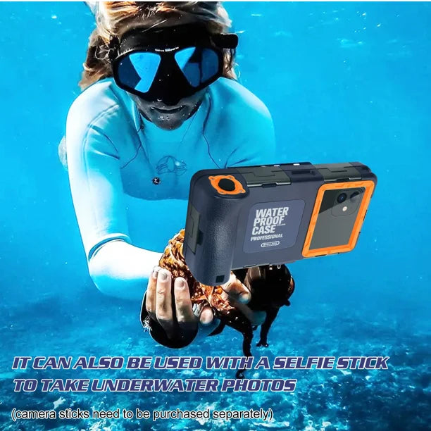 Waterproof Protective Case for Phones Up to 6.9 Inch with Lanyard X4135