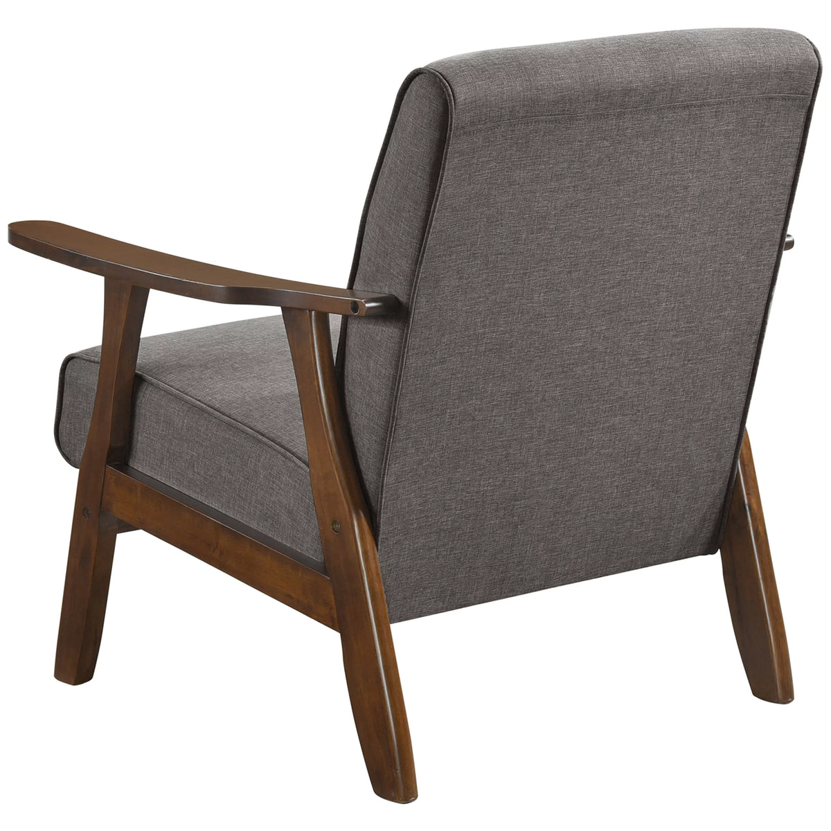 Dark Grey Upholstered Linen Accent Chair N43132