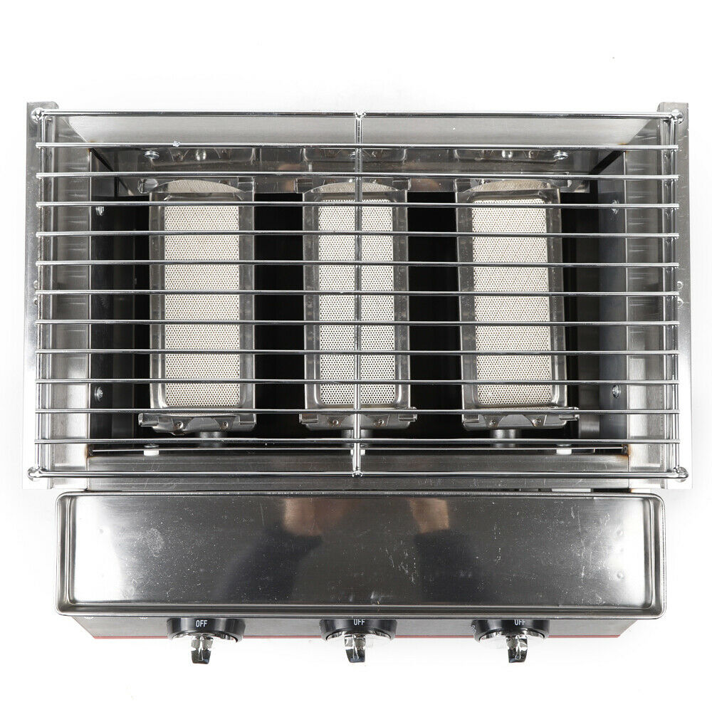 3 Burners Commercial Gas Grill Stainless Steel Y5051