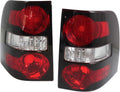 Tail Light Lens and Housing Set of 2 Clear & Red Q754852