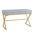 Grey 2 Drawer Desk E489